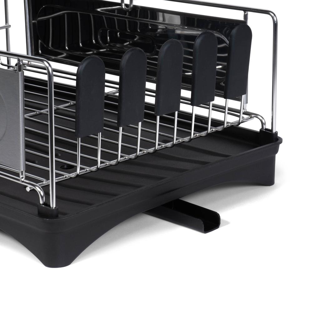 Compact 2-Tier Fingerprint-Proof Stainless Steel Dish Drying Rack. Picture 10