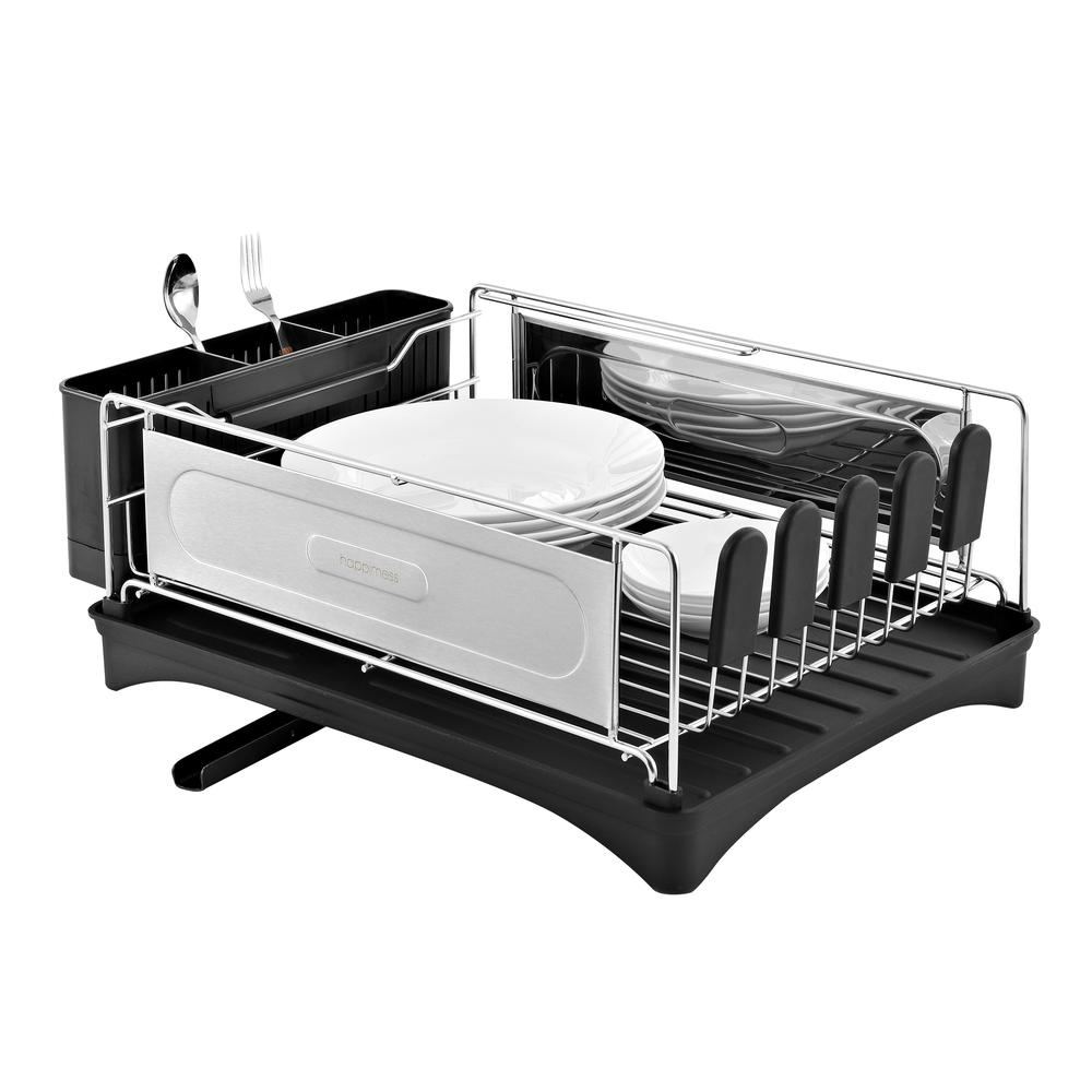 Compact 2-Tier Fingerprint-Proof Stainless Steel Dish Drying Rack. Picture 11