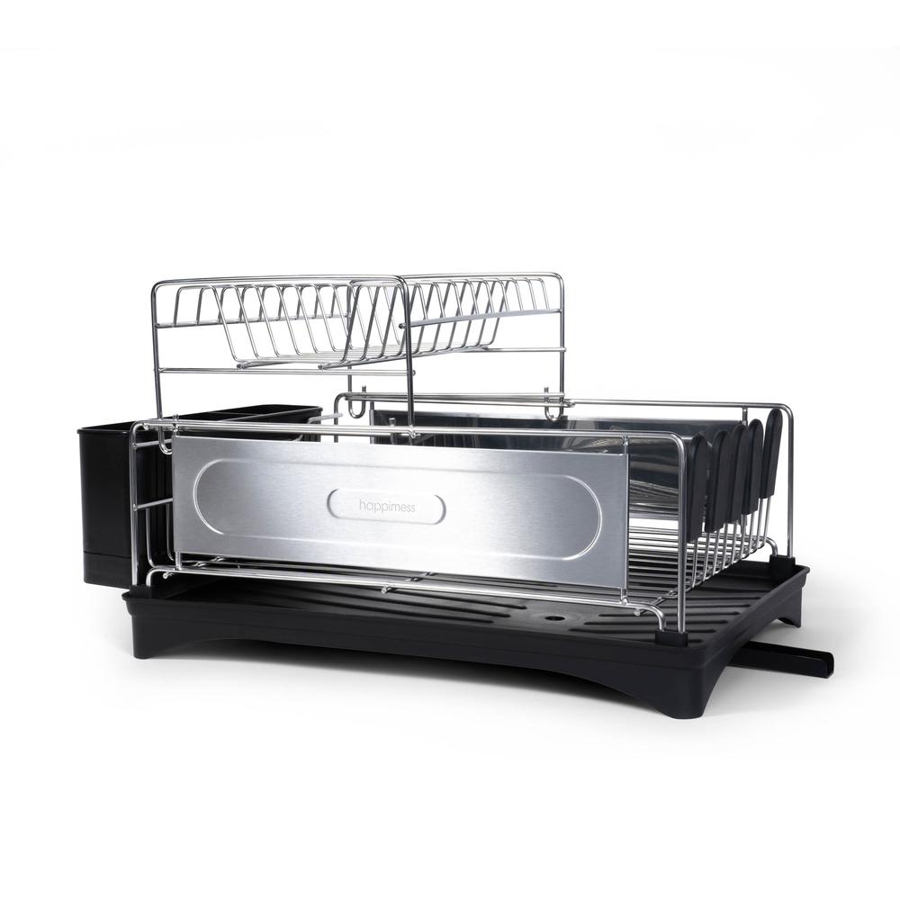 Compact 2-Tier Fingerprint-Proof Stainless Steel Dish Drying Rack. Picture 3