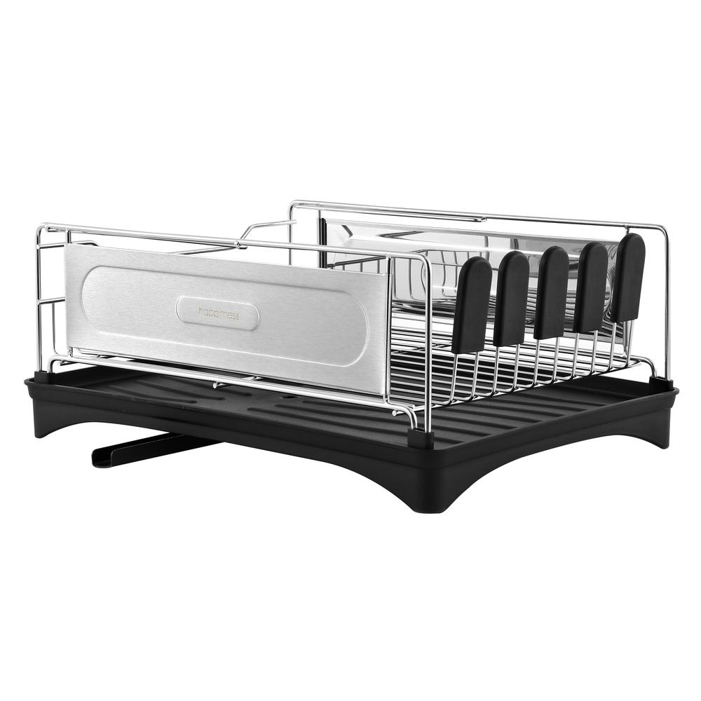 Compact 2-Tier Fingerprint-Proof Stainless Steel Dish Drying Rack. Picture 4