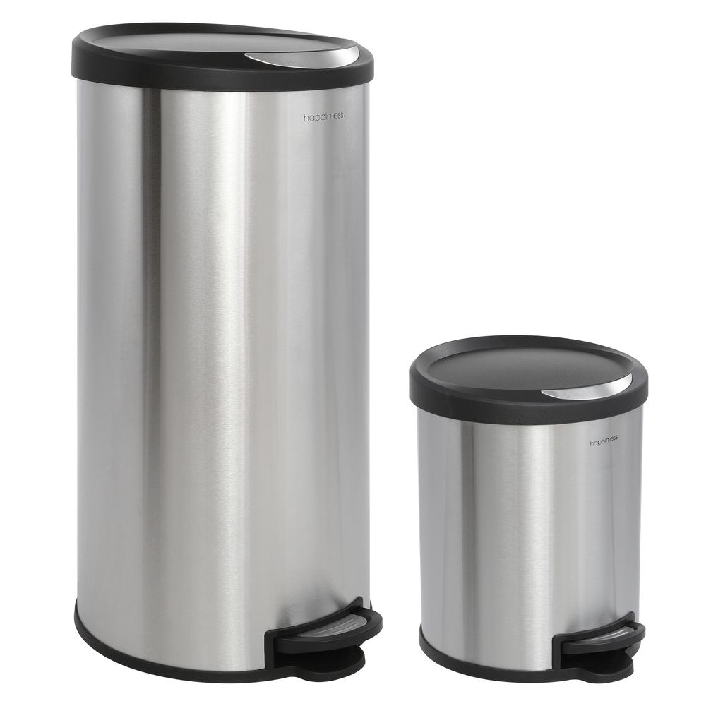 Oscar Round Step-Open Trash Can with Mini Trash Can. Picture 3
