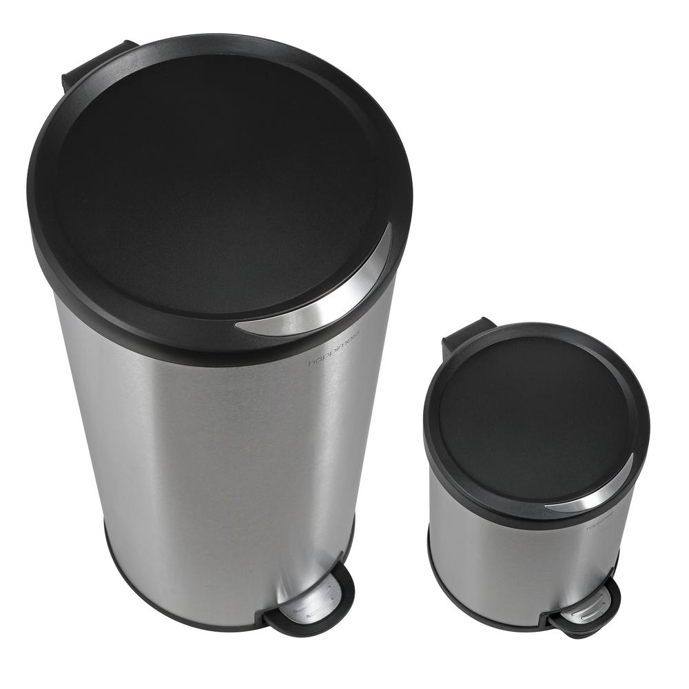 Oscar Round Step-Open Trash Can with Mini Trash Can. Picture 4