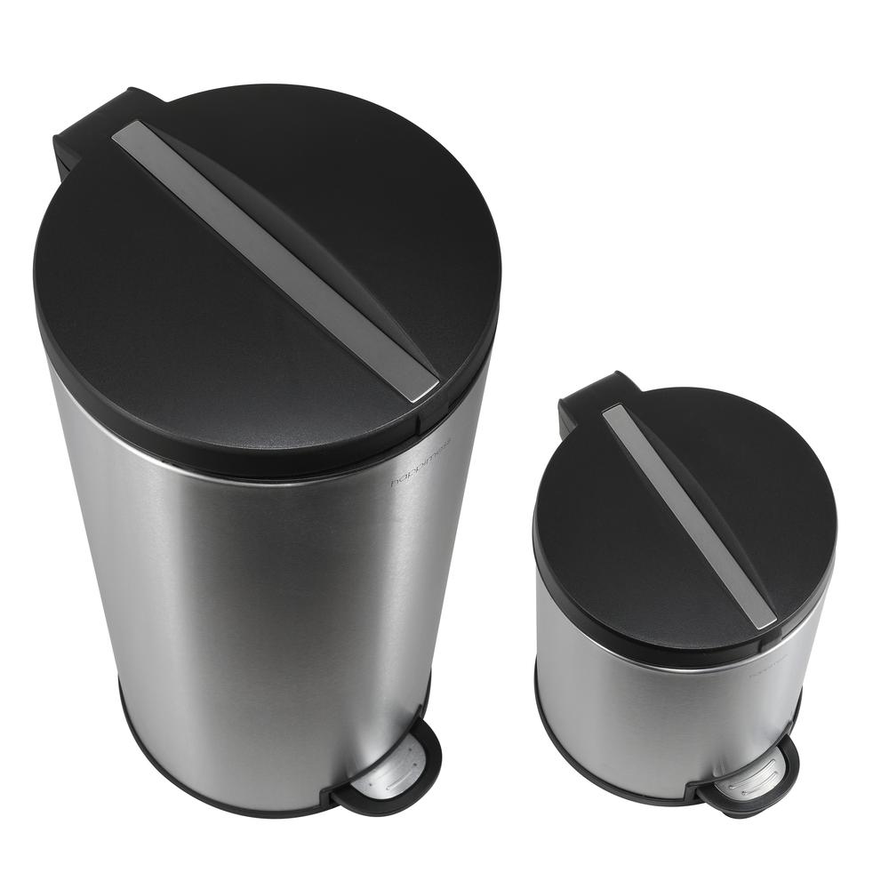 Oscar Round Step-Open Trash Can with Mini Trash Can. Picture 4