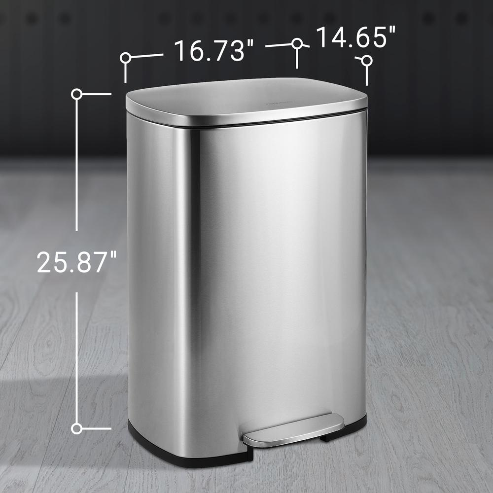 Connor Rectangular Trash Can with Soft-Close Lid and Mini Trash Can. Picture 12