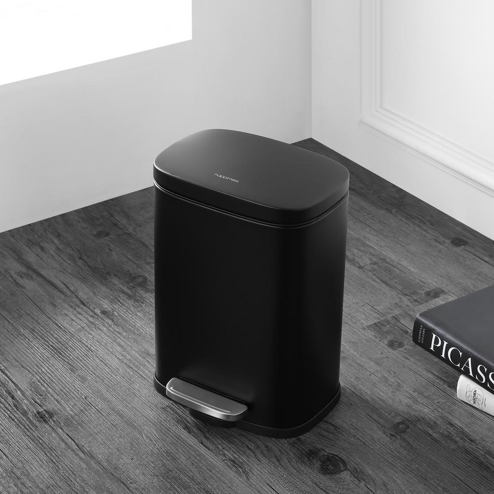 Connor Rectangular Trash Can with Soft-Close Lid and Mini Trash Can. Picture 2