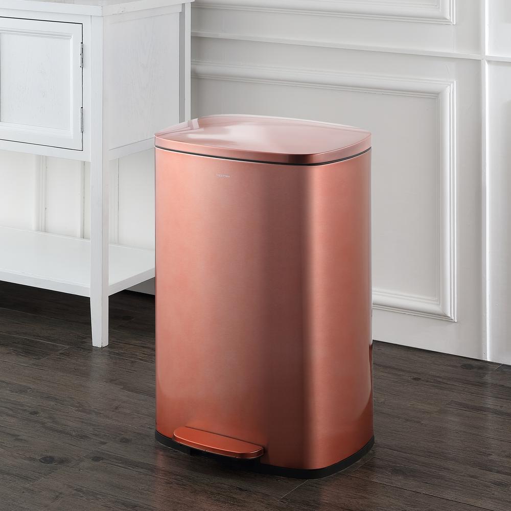 Connor Rectangular Trash Can with Soft-Close Lid and Mini Trash Can. Picture 1