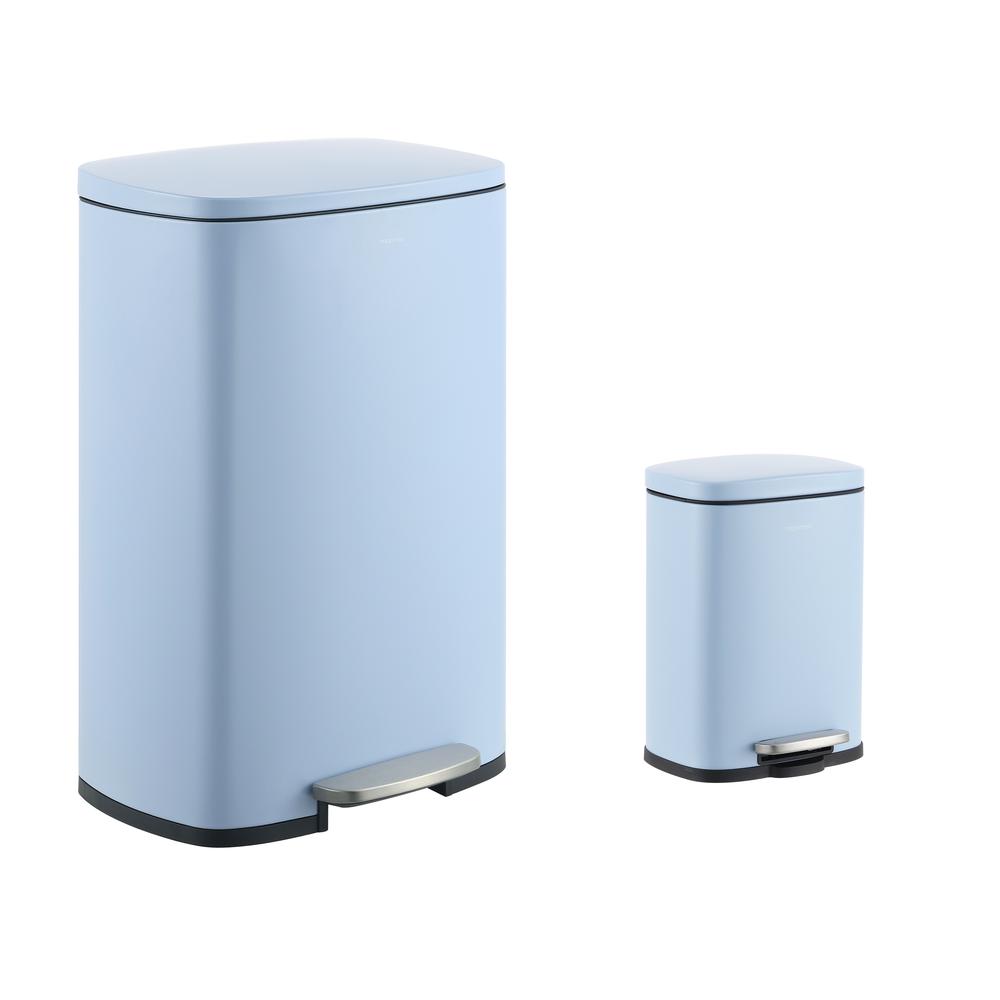 Connor Rectangular Trash Can With Soft-Close Lid And Free Mini Trash Can. Picture 2