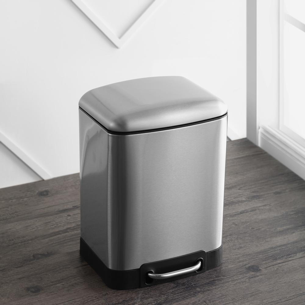 Ashley Rectangular Trash Can With Soft-Close Lid With Mini Trash Can. Picture 2