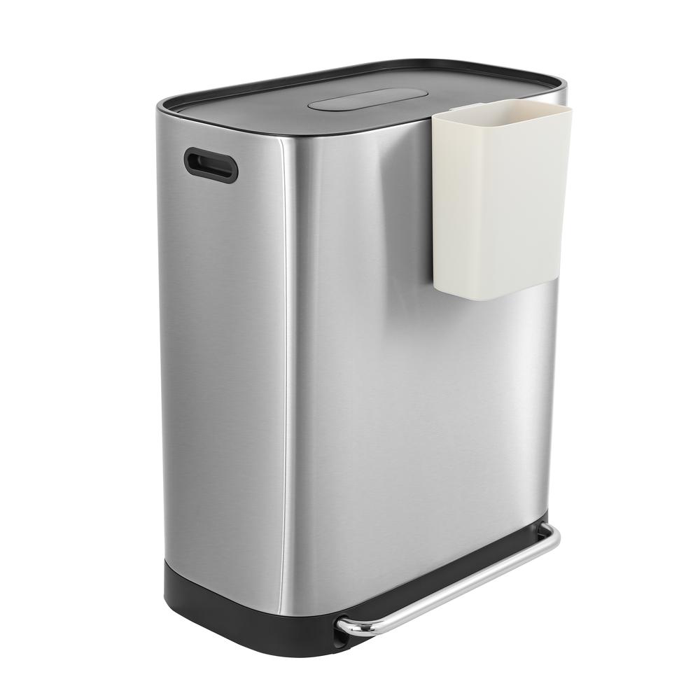Beni Kitchen Trash/Recycling Double-Bucket Step-Open Trash Can with Liners. Picture 8