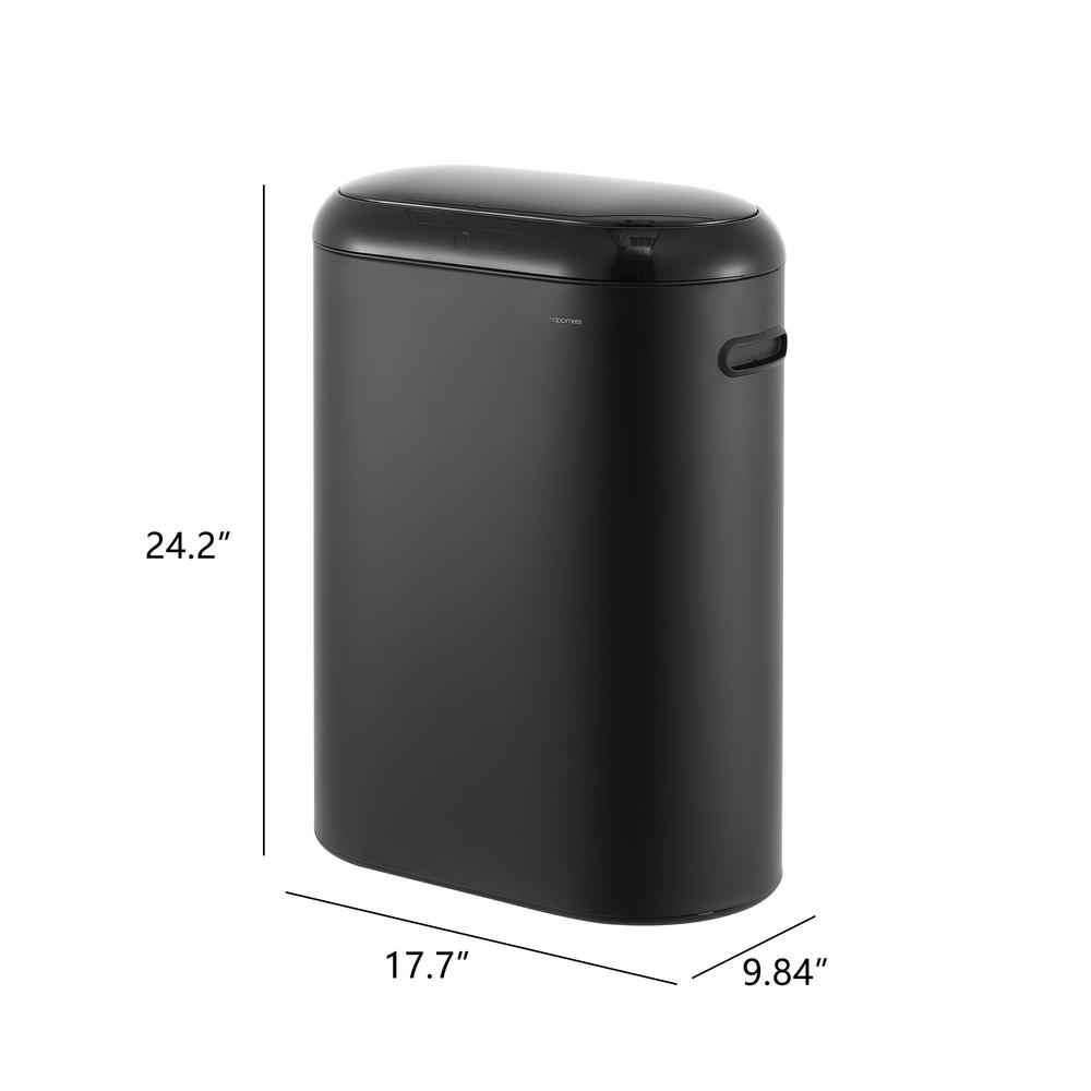 Robo Kitchen Slim Oval Motion Sensor Touchless Trash Can With Touch Mode. Picture 6