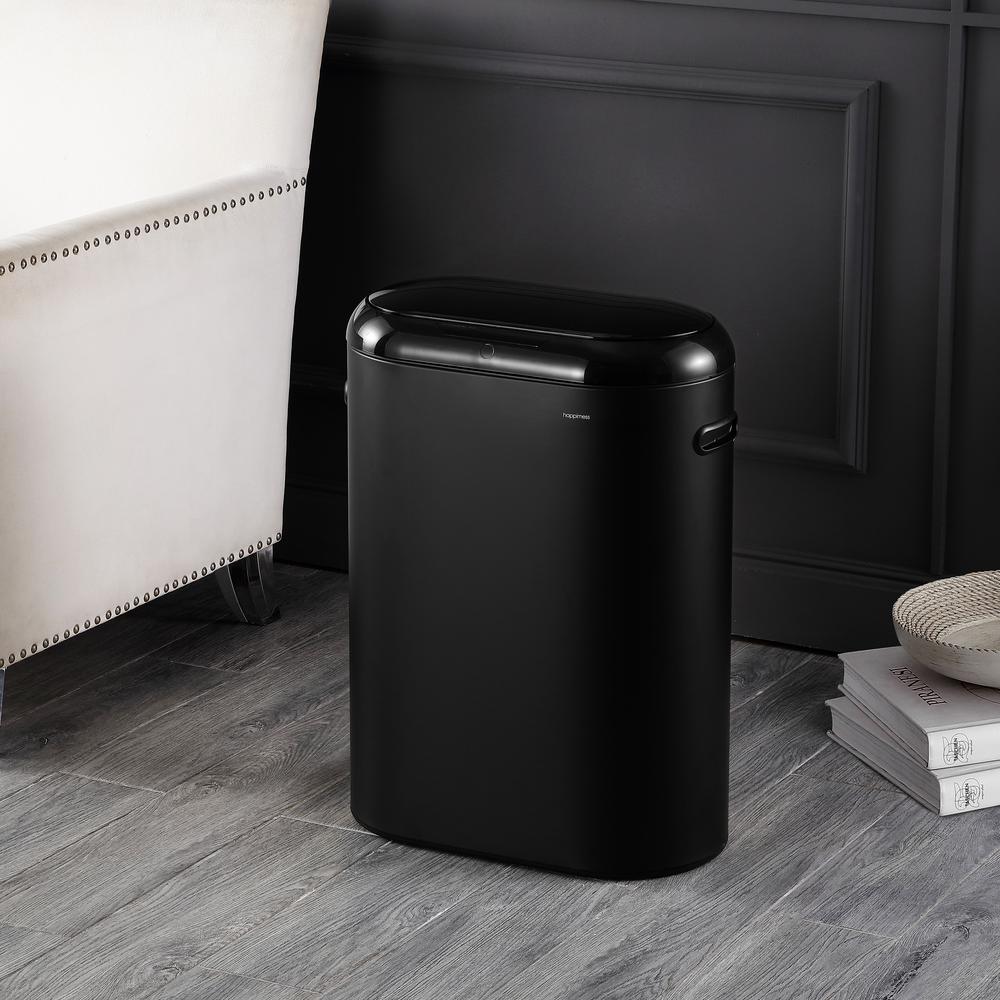 Robo Kitchen Slim Oval Motion Sensor Touchless Trash Can With Touch Mode. Picture 3