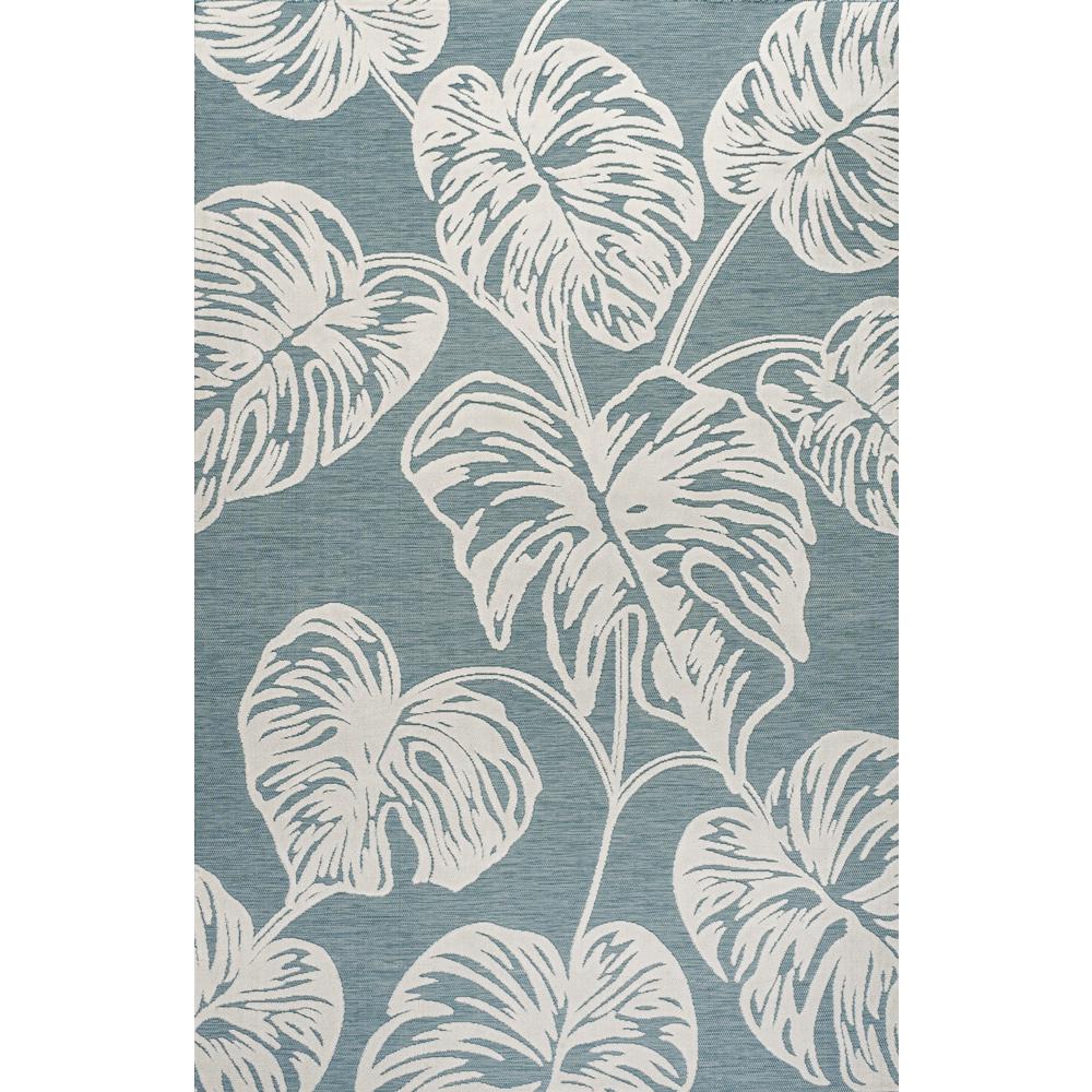 Tobago High-Low Two Tone Monstera Leaf Area Rug. Picture 1