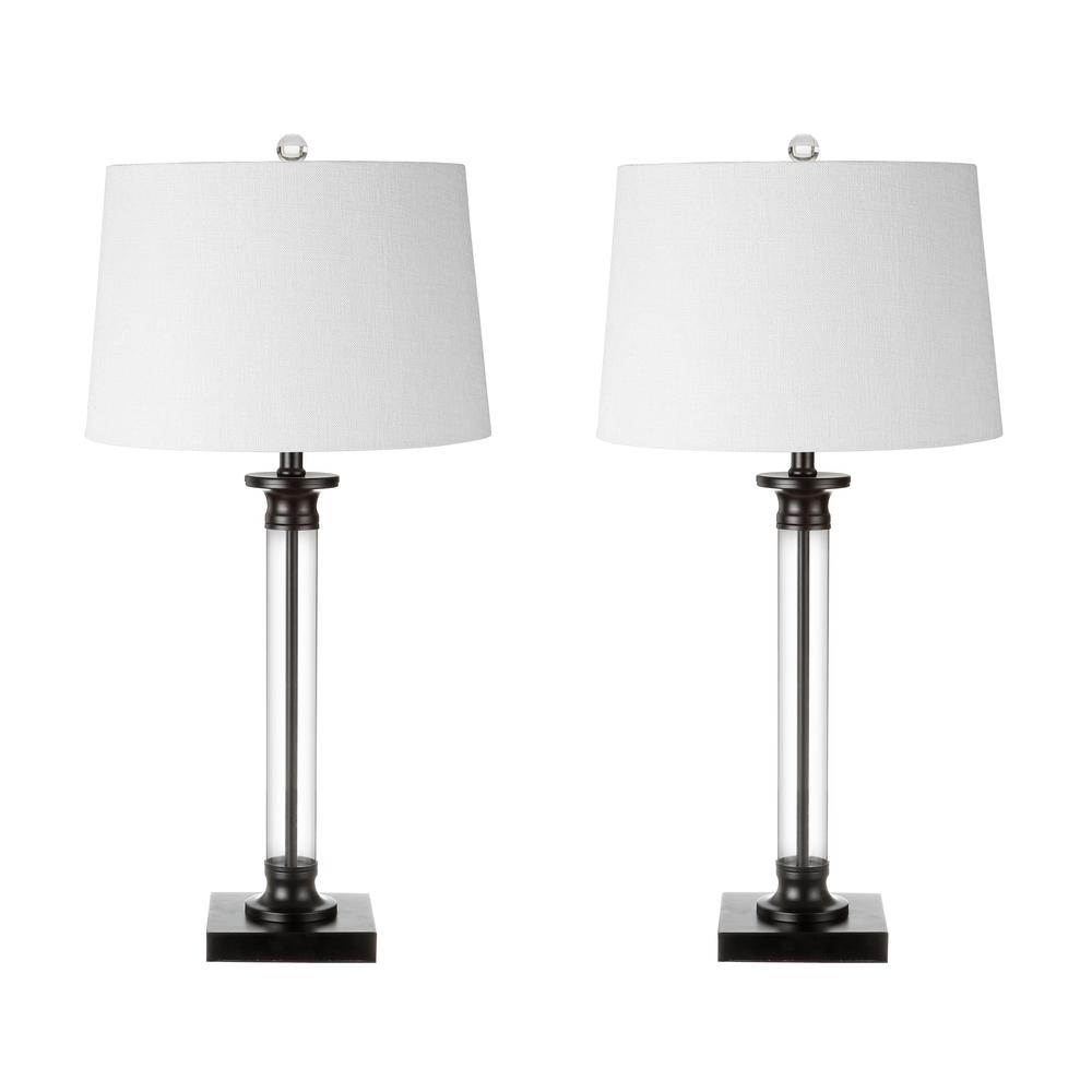 Mason Glass and Metal LED Table Lamp (Set of 2). Picture 2