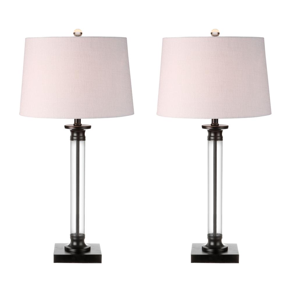 Mason Glass and Metal LED Table Lamp (Set of 2). Picture 1