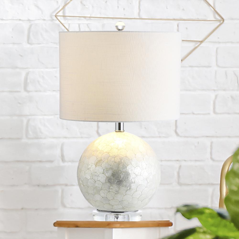 Zuri Capiz Seashell Sphere Led Table Lamp. Picture 7