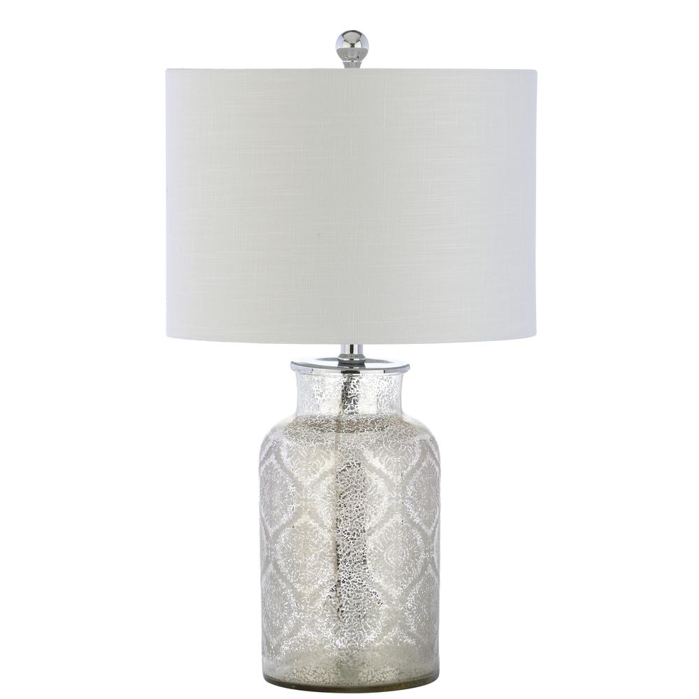 Emilia Trellis Pattern Glass LED Table Lamp. Picture 2