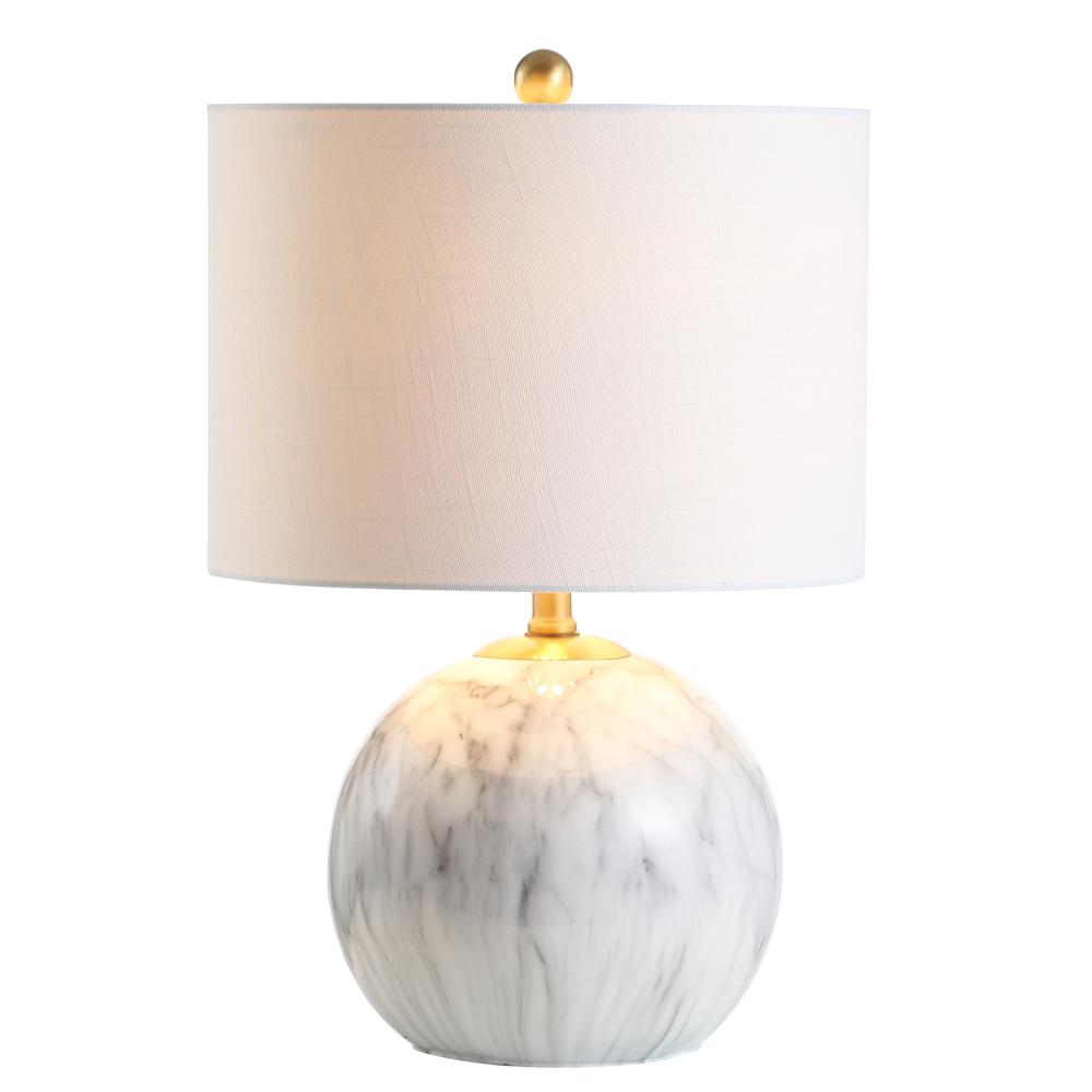 Luna Faux Marble Resin Led Table Lamp. Picture 1