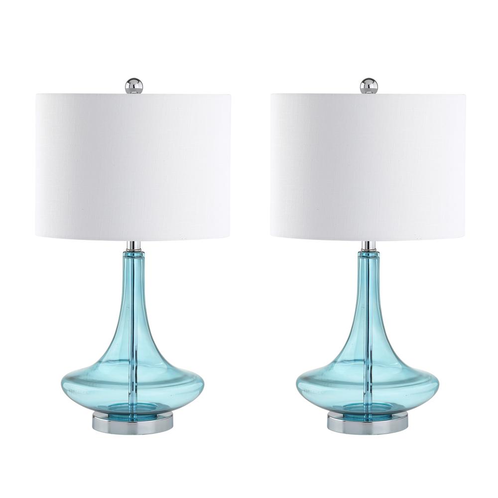 Cecile Glass Teardrop LED Table Lamp (Set of 2). Picture 2
