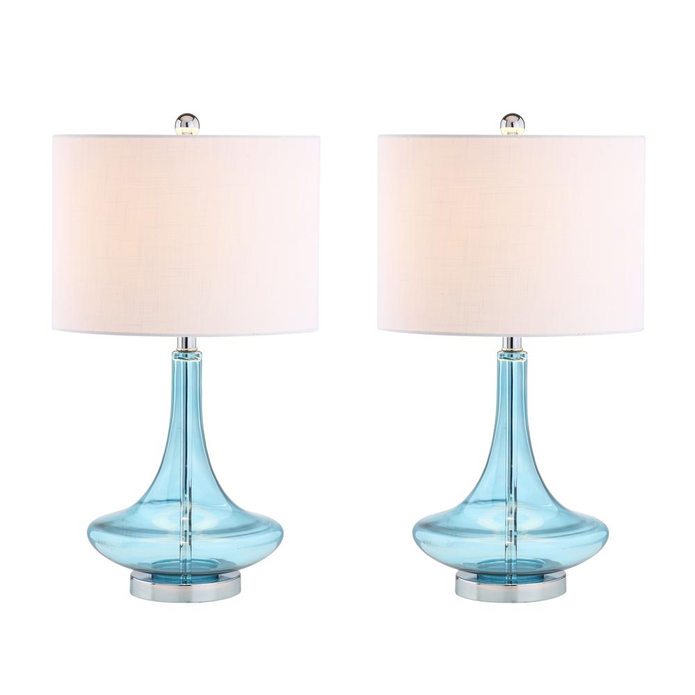 Cecile Glass Teardrop LED Table Lamp (Set of 2). Picture 1