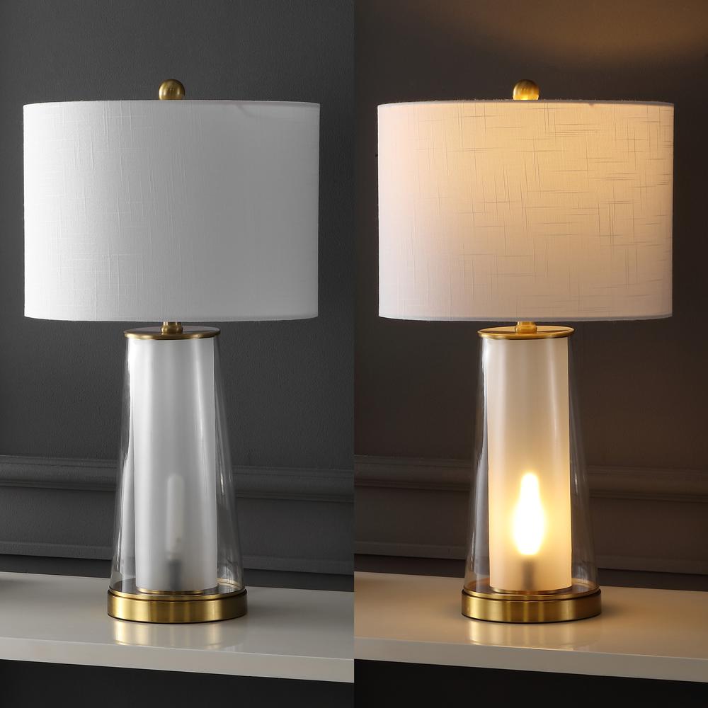 Tryon Modern Minimalist Glass/Iron Nightlight Led Table Lamp. Picture 5