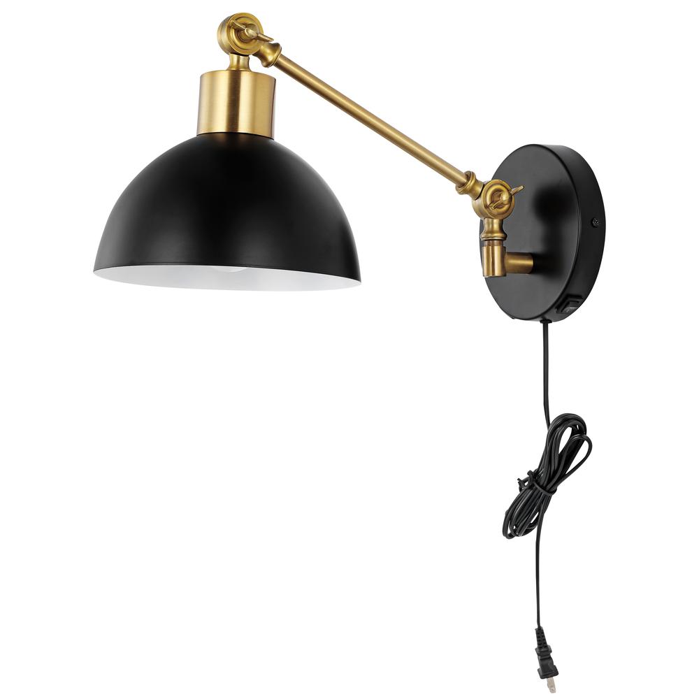 Lisa Swing Arm Modern Midcentury Iron USB Charging Port LED Sconce. Picture 2