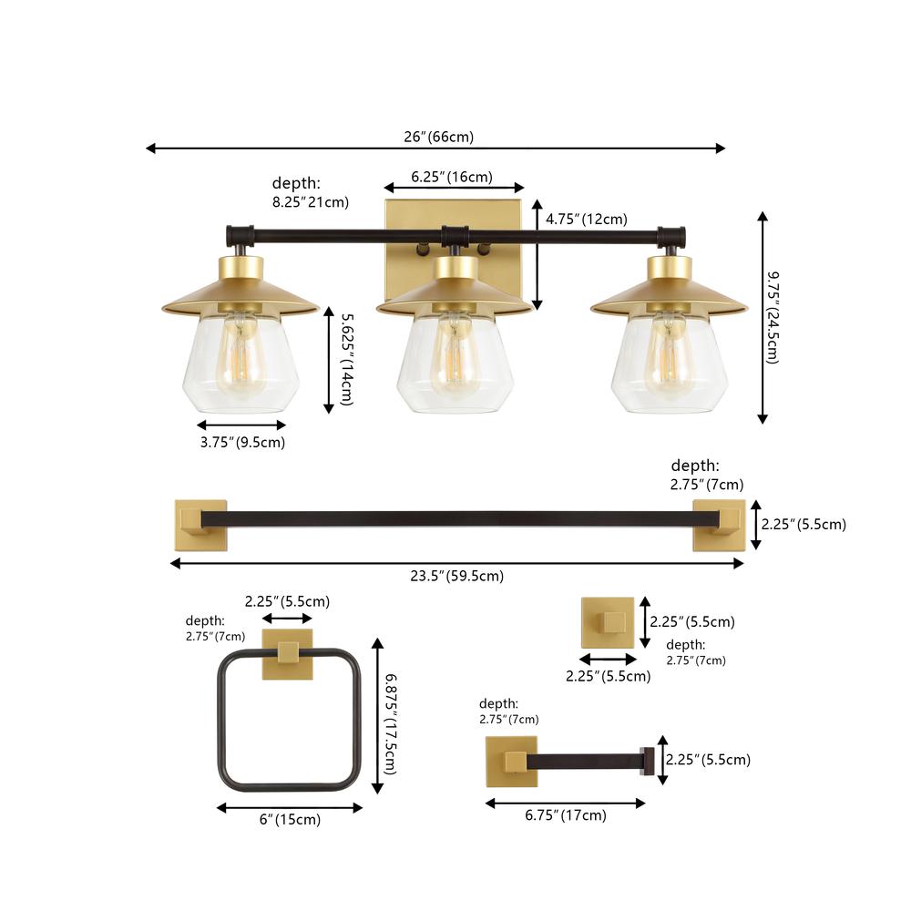 Avalon 3-Light Farmhouse Cottage Vanity Light. Picture 6