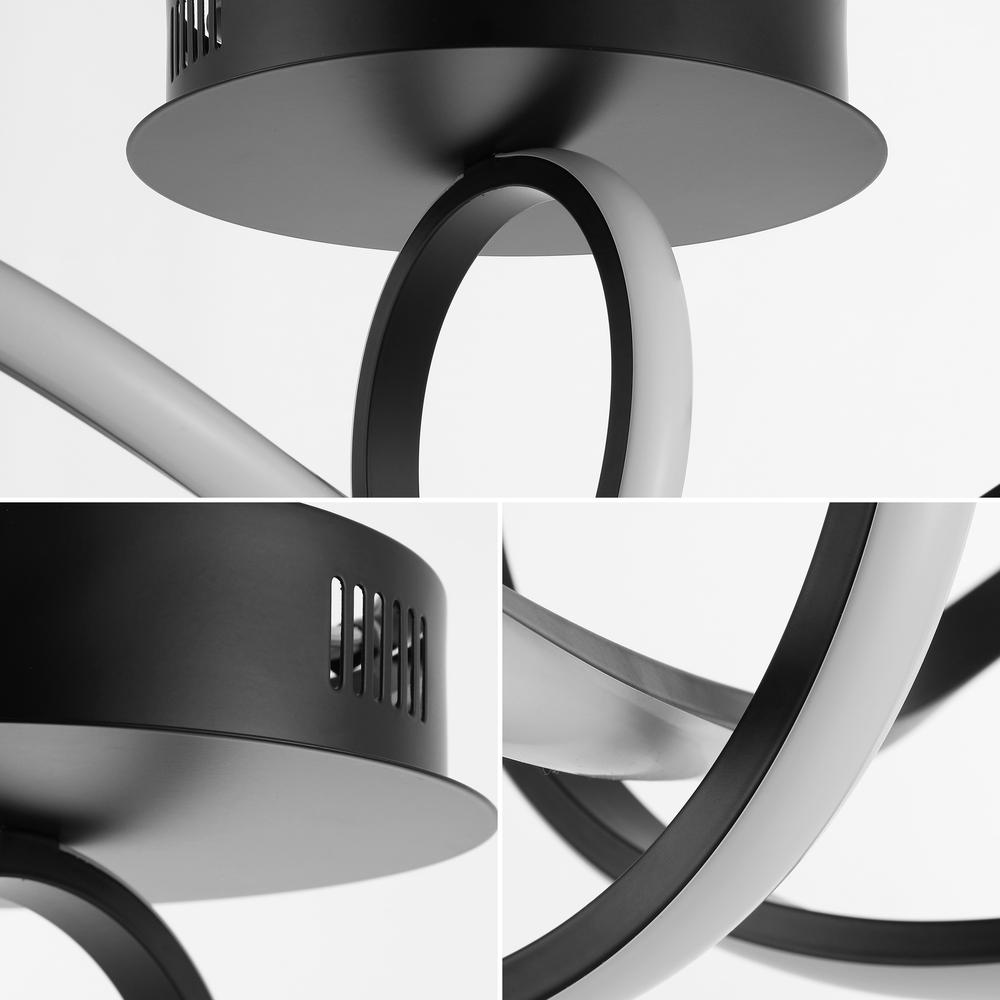 Helix 1-Light Contemporary Minimalist Aluminum Ribbon Integrated Led Pendant. Picture 4