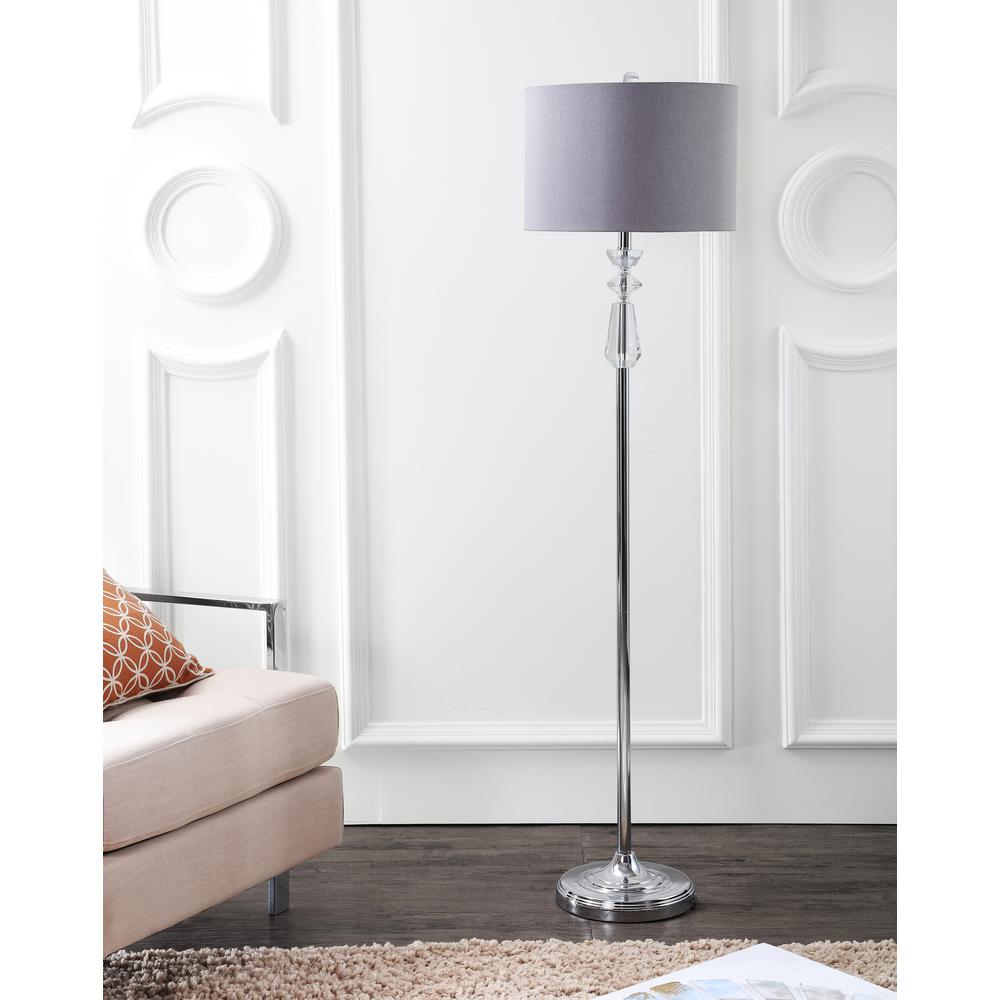 Layla Crystal Metal LED Floor Lamp. Picture 8