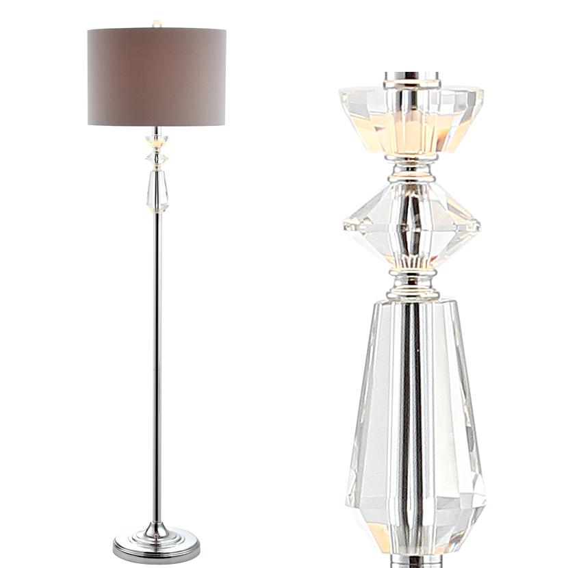 Layla Crystal Metal LED Floor Lamp. Picture 9