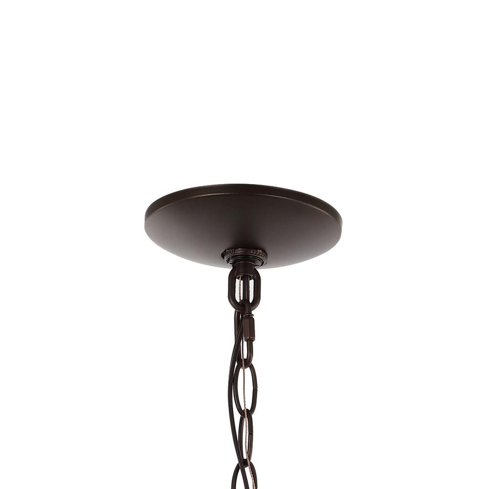 Manteo Farmhouse Industrial Iron/Glass Outdoor LED Pendant. Picture 3