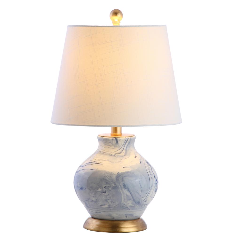 Holly Marbleized Ceramic LED Table Lamp. Picture 1