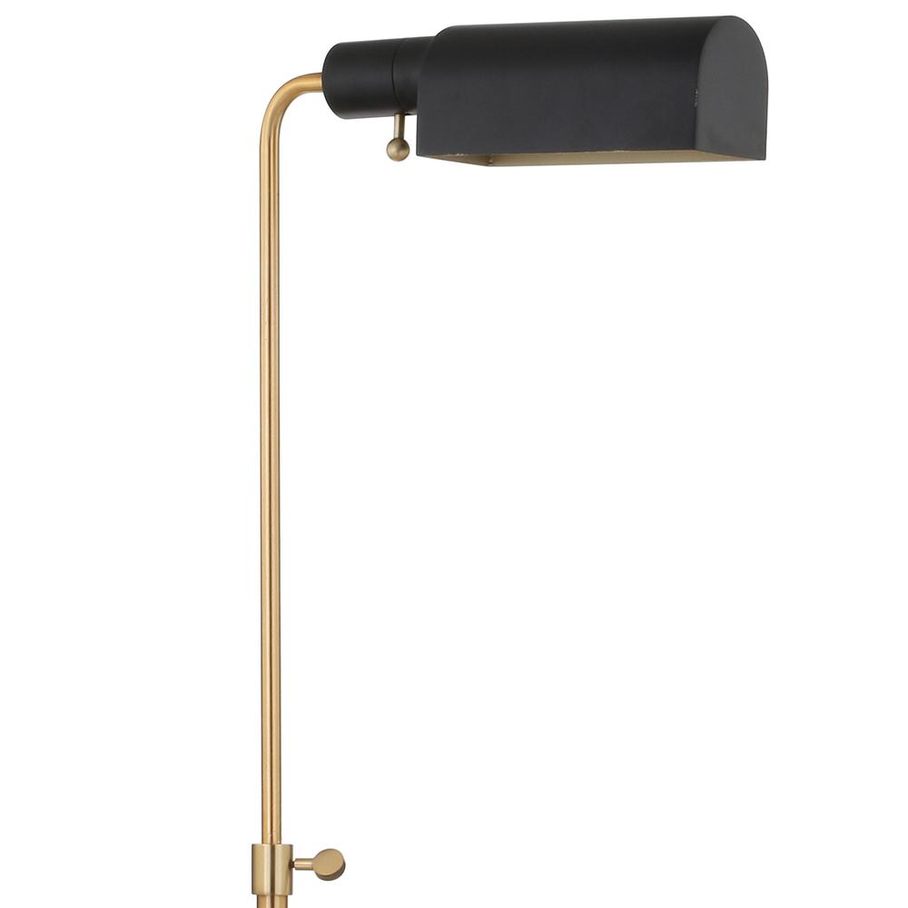 Iva Adjustable Brass Library LED Floor Lamp. Picture 3