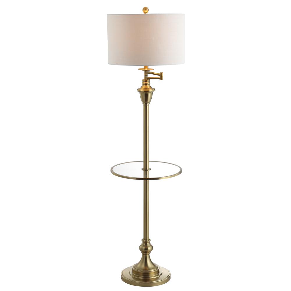 Cora Metal/Glass LED Side Table and Floor Lamp. Picture 1