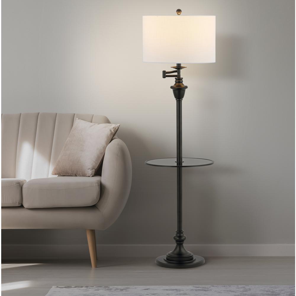 Cora Metal/Glass LED Side Table and Floor Lamp. Picture 3