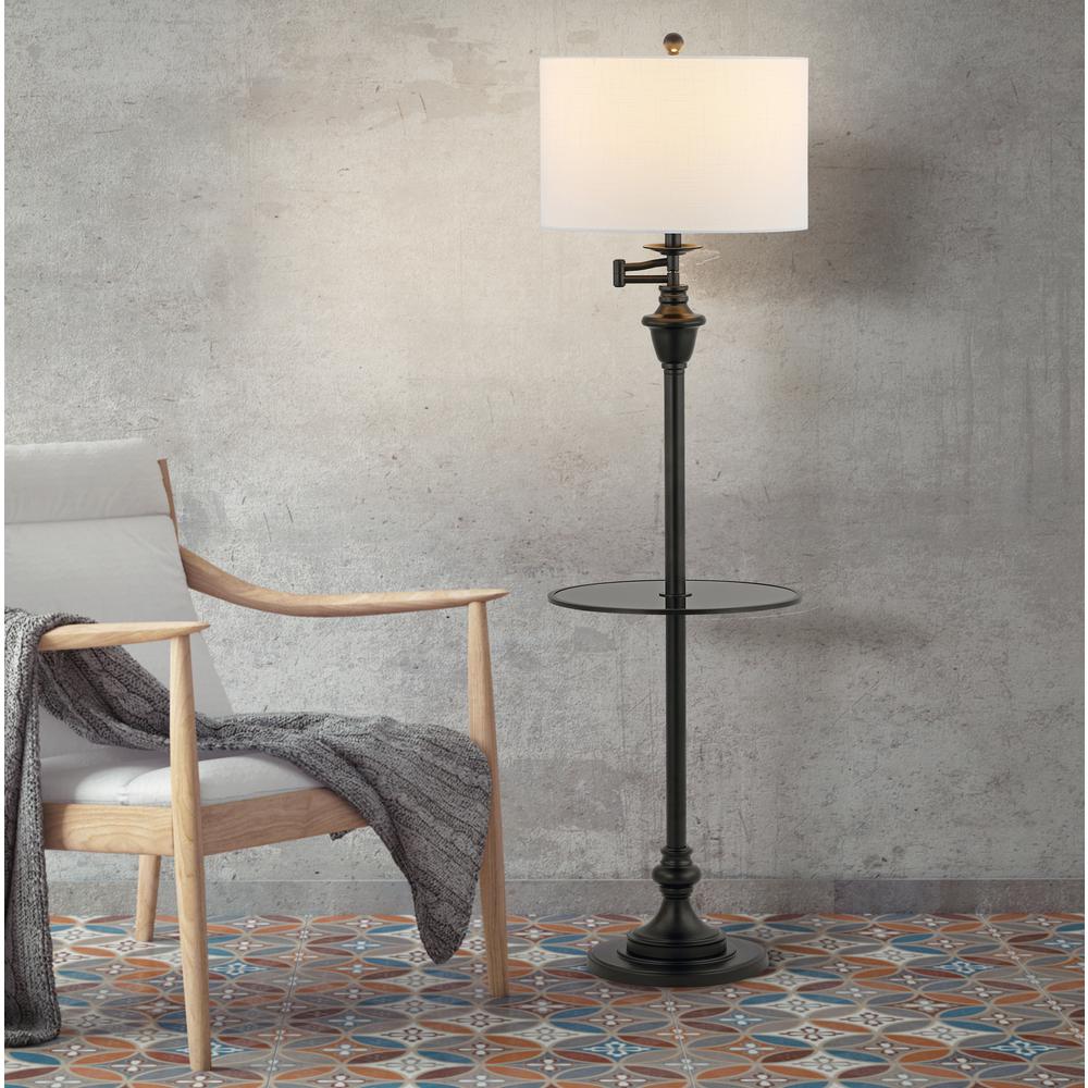 Cora Metal/Glass LED Side Table and Floor Lamp. Picture 4