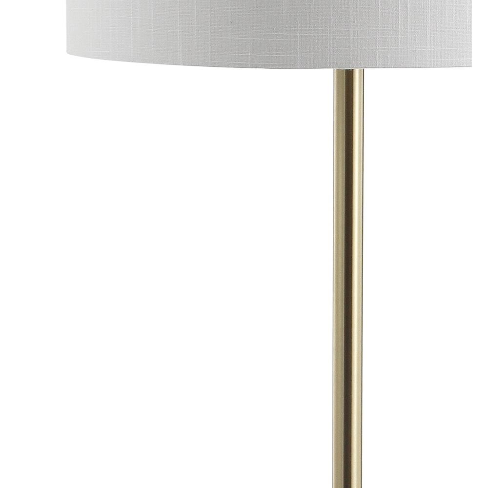 Luce Metal/Wood LED Floor Lamp with Table. Picture 3