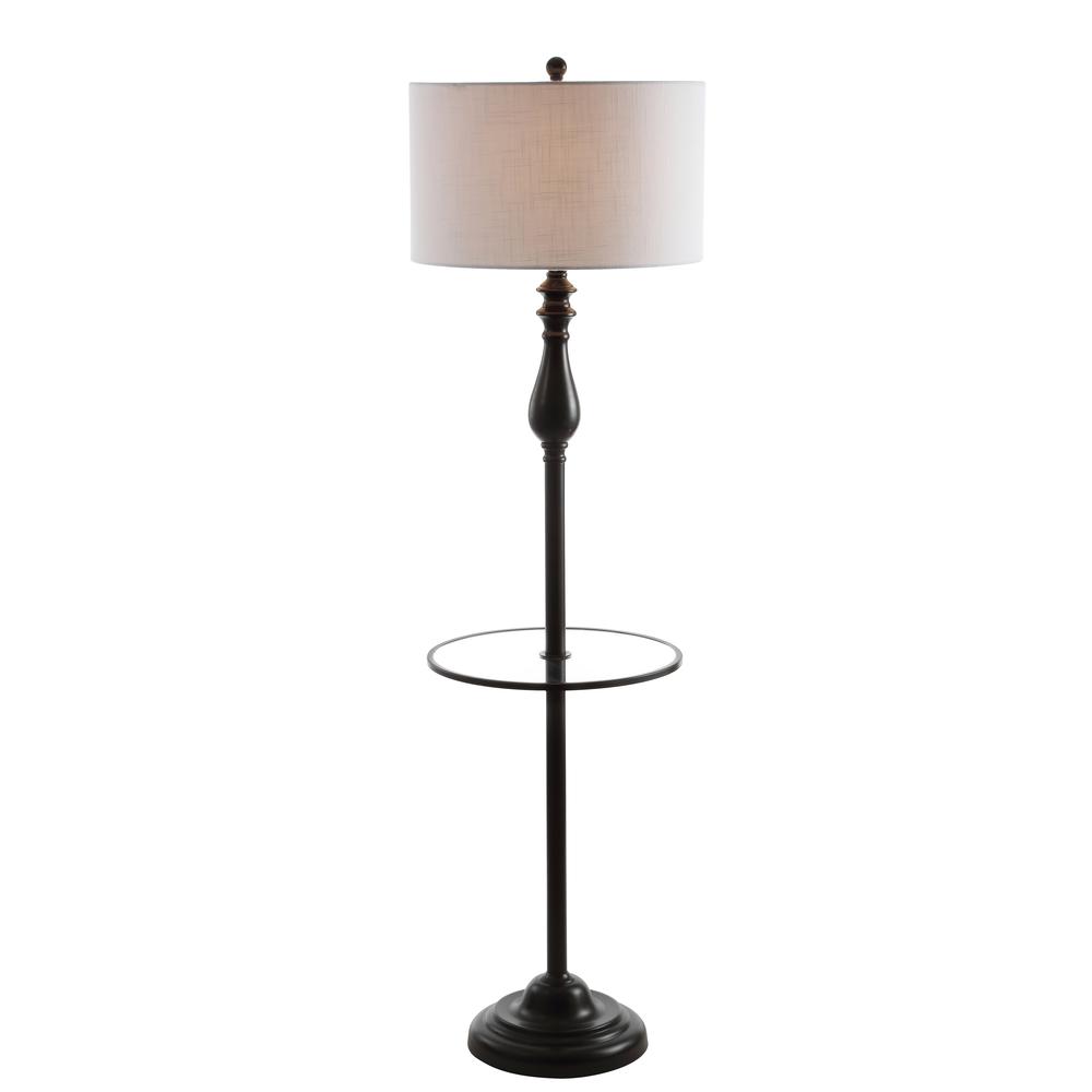 Laine Metal/Glass LED Side Table and Floor Lamp. Picture 1