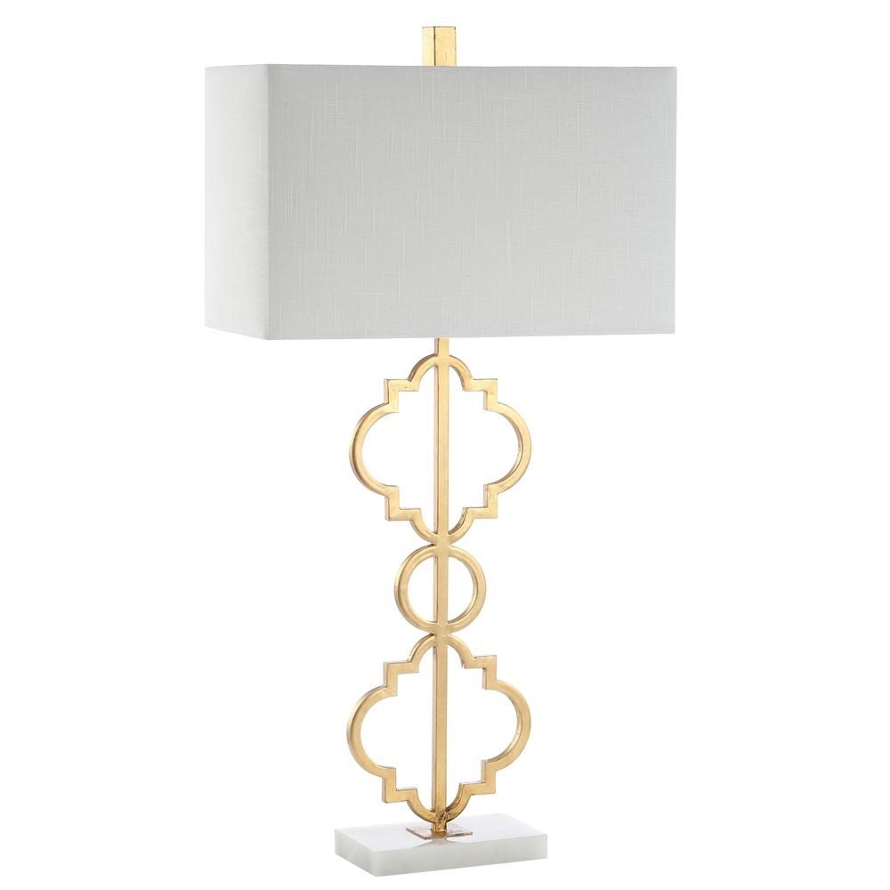Selina Iron Ogee Trellis Modern LED Table Lamp. Picture 2