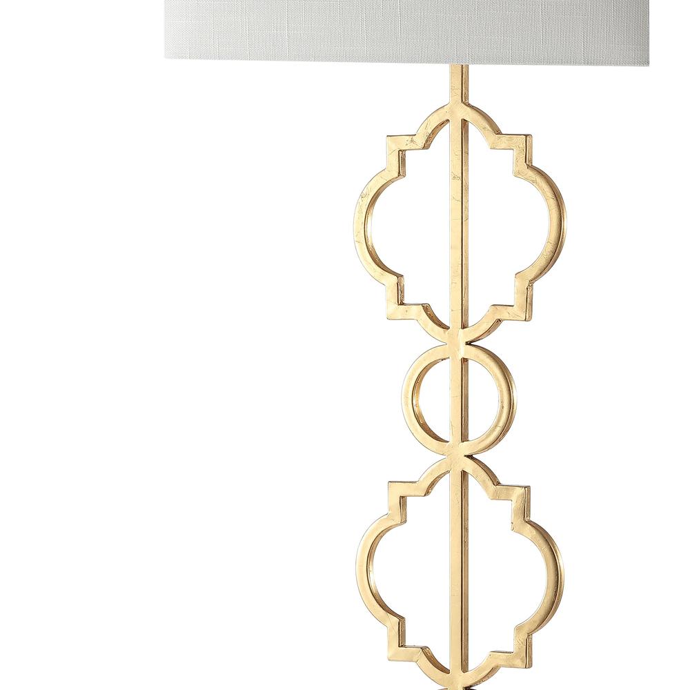 Selina Iron Ogee Trellis Modern LED Floor Lamp. Picture 3