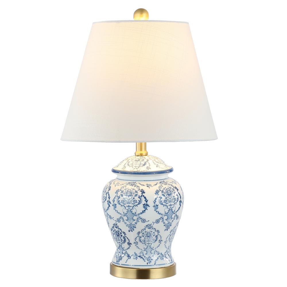 Juliana Traditional Classic Chinoiserie Ceramic LED Table Lamp. Picture 1