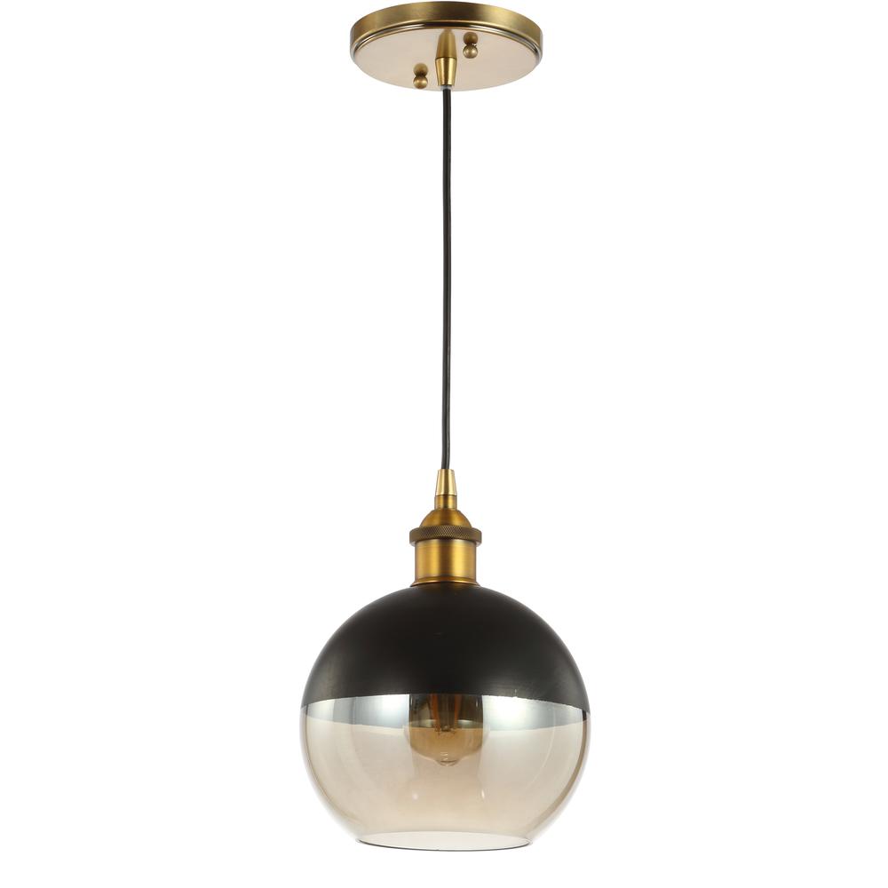 Nixon Adjustable Drop Globe Metal/Glass LED Pendant. Picture 2