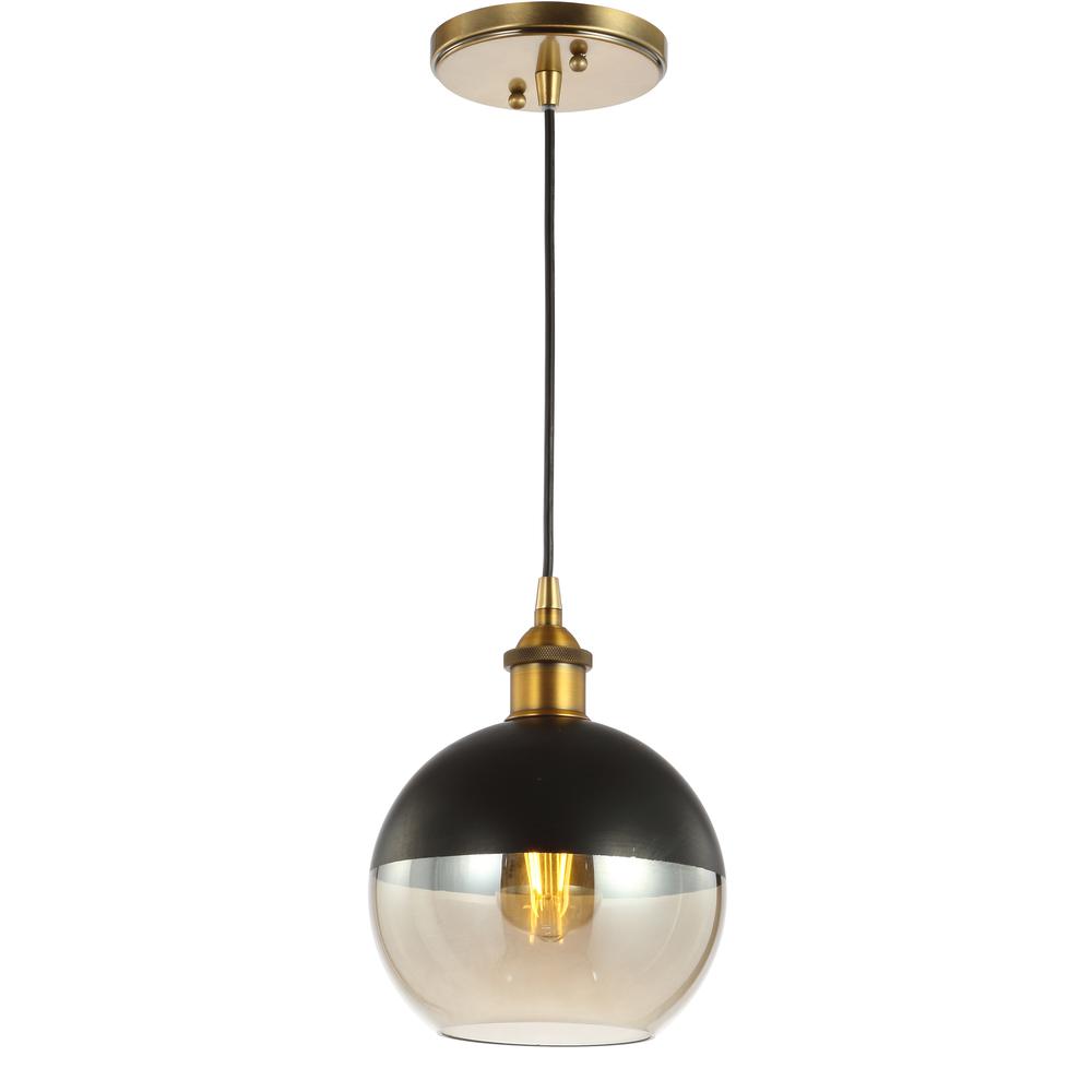 Nixon Adjustable Drop Globe Metal/Glass LED Pendant. Picture 5
