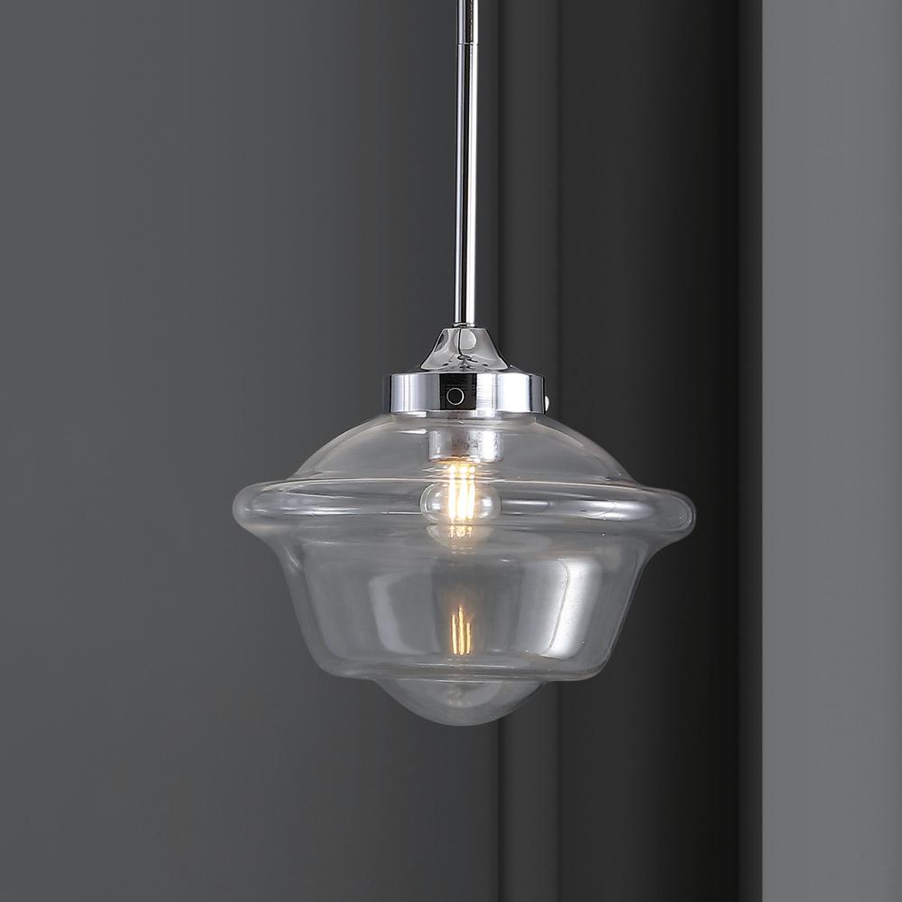 Kurtz Adjustable Drop Metal/Glass LED Pendant. Picture 6