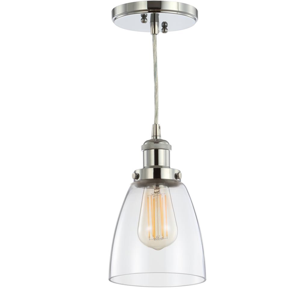 Cleo Adjustable Metal/Glass LED Pendant. Picture 2