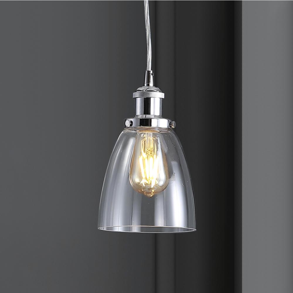 Cleo Adjustable Metal/Glass LED Pendant. Picture 5