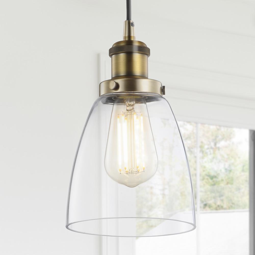 Cleo Adjustable Metal/Glass Led Pendant. Picture 12