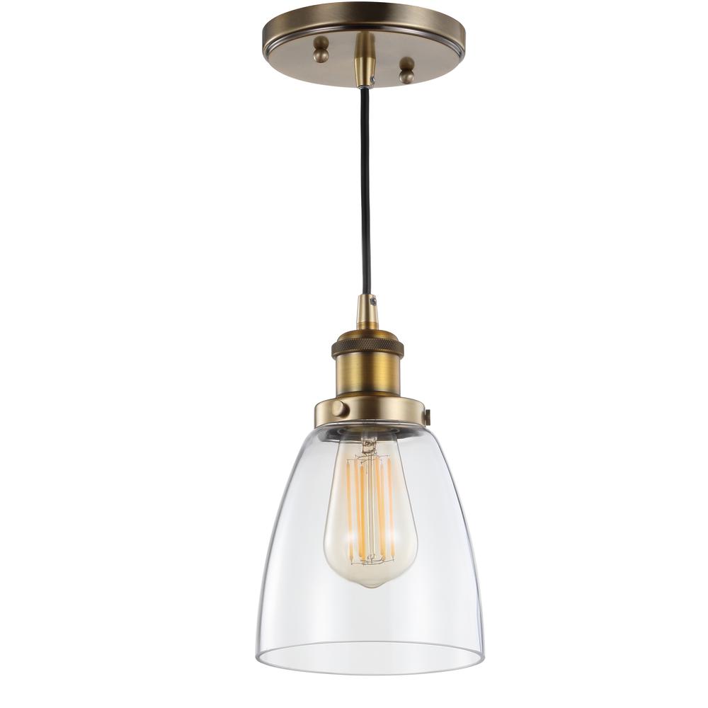 Cleo Adjustable Metal/Glass Led Pendant. Picture 2