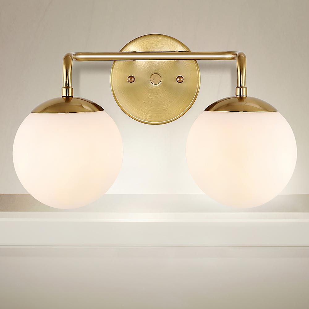 Louis Parisian Globe Metalfrosted Glass Modern Contemporary Led Vanity. Picture 9