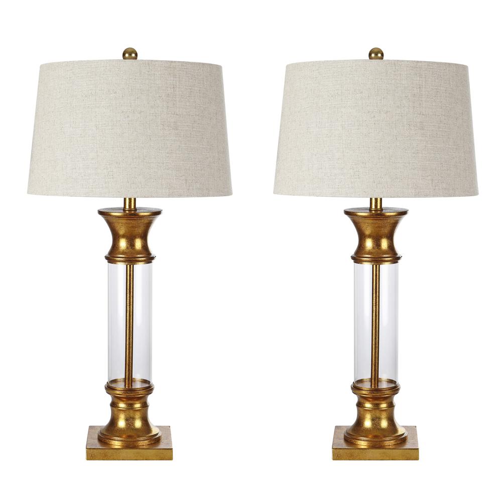 Hunter Metal/Glass LED Table Lamp (Set of 2). Picture 2