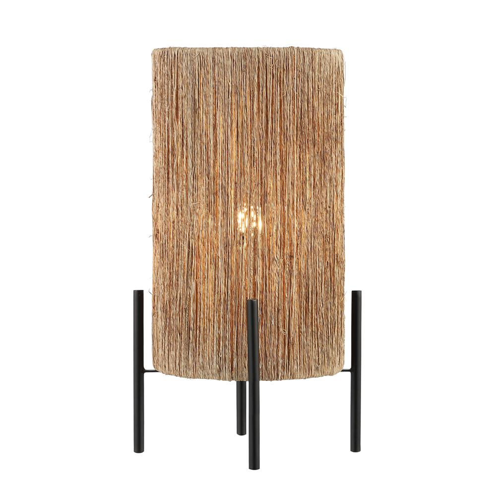 Kai Coastal Minimalist Rattan LED Table Lamp. Picture 5